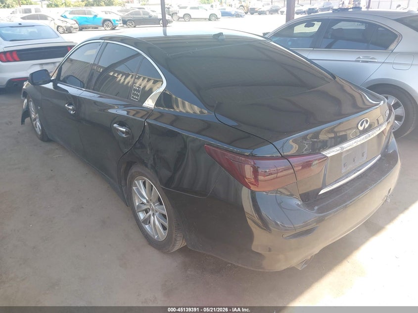 2015 Infiniti Q50 VIN JN1BV7AP1FM350899 IAAI salvage auction — FRONT END, Salvage (California), sold $1,975 on 2026-07-14 (photo 3)