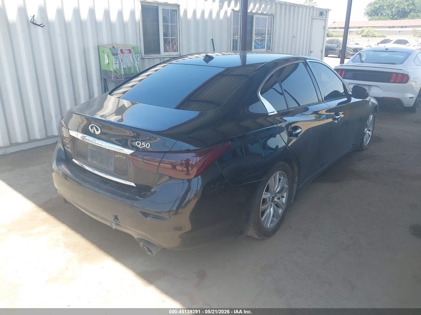 2015 Infiniti Q50 VIN JN1BV7AP1FM350899 IAAI salvage auction — FRONT END, Salvage (California), sold $1,975 on 2026-07-14 (photo 4)