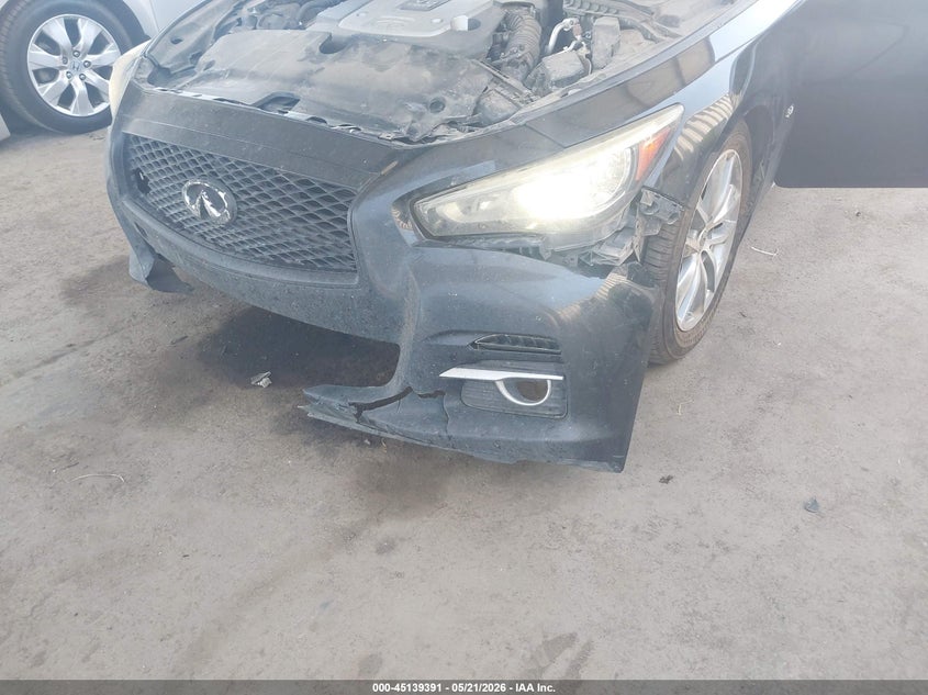 2015 Infiniti Q50 VIN JN1BV7AP1FM350899 IAAI salvage auction — FRONT END, Salvage (California), sold $1,975 on 2026-07-14 (photo 6)