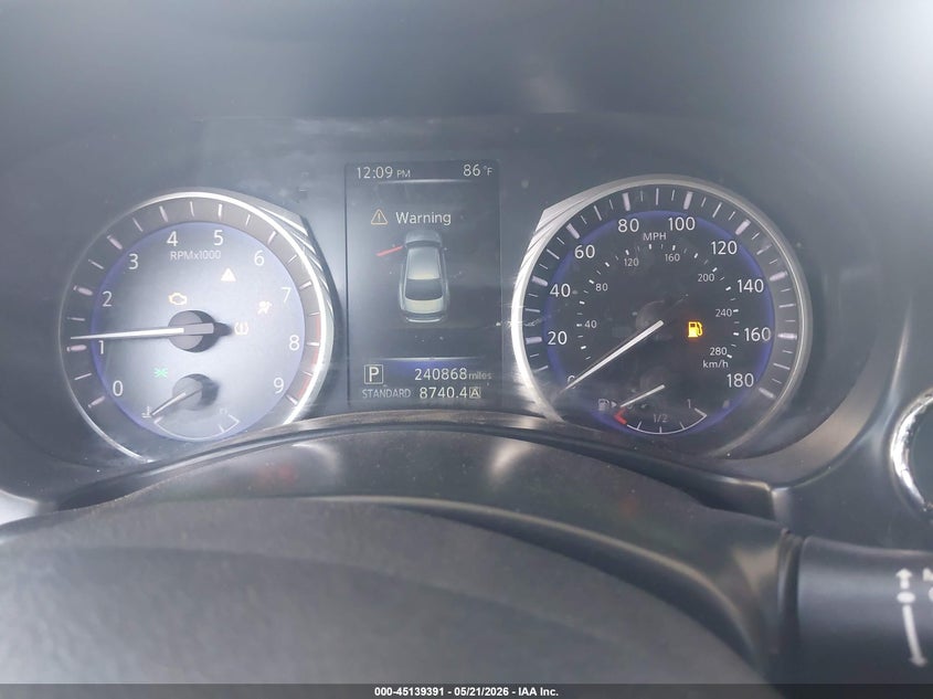 2015 Infiniti Q50 VIN JN1BV7AP1FM350899 IAAI salvage auction — FRONT END, Salvage (California), sold $1,975 on 2026-07-14 (photo 7)