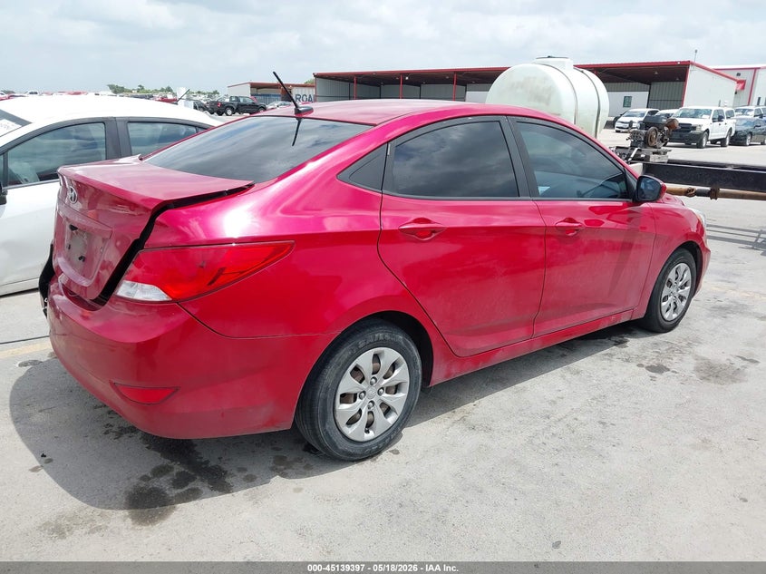 2017 Hyundai Accent VIN KMHCT4AE6HU321983 IAAI salvage auction — REAR END, Original (Texas), sold $1,100 on 2026-07-09 (photo 4)