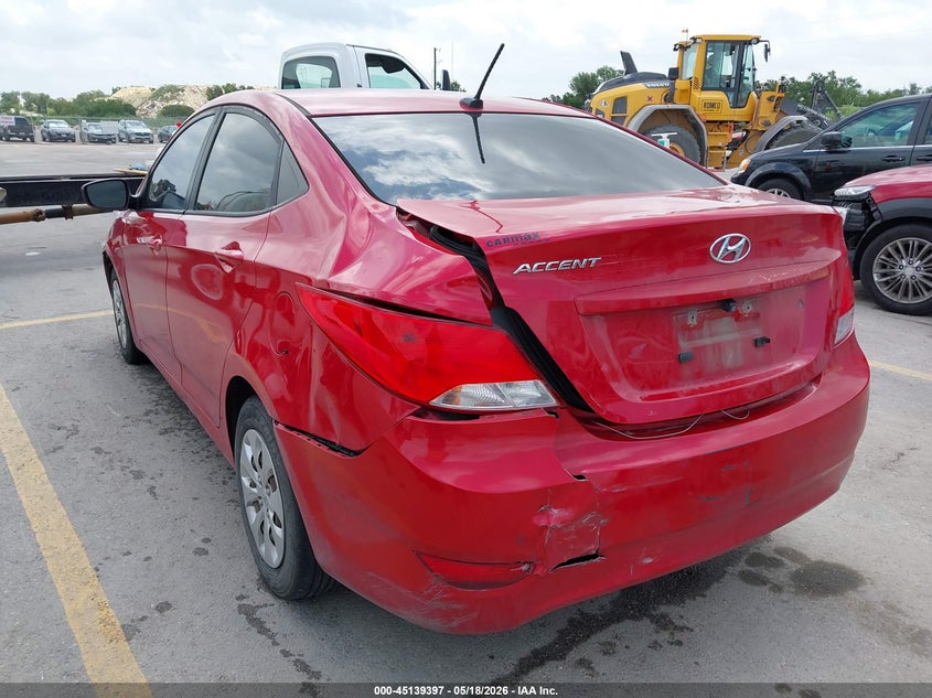2017 Hyundai Accent VIN KMHCT4AE6HU321983 IAAI salvage auction — REAR END, Original (Texas), sold $1,100 on 2026-07-09 (photo 6)