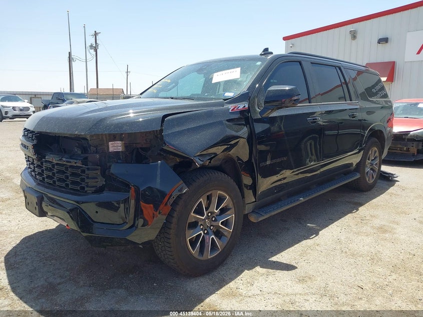 2021 Chevrolet Suburban VIN 1GNSKDKD9MR231840 IAAI salvage auction — FRONT END, Salvage Title, sold $14,400 on 2026-08-29 (photo 2)