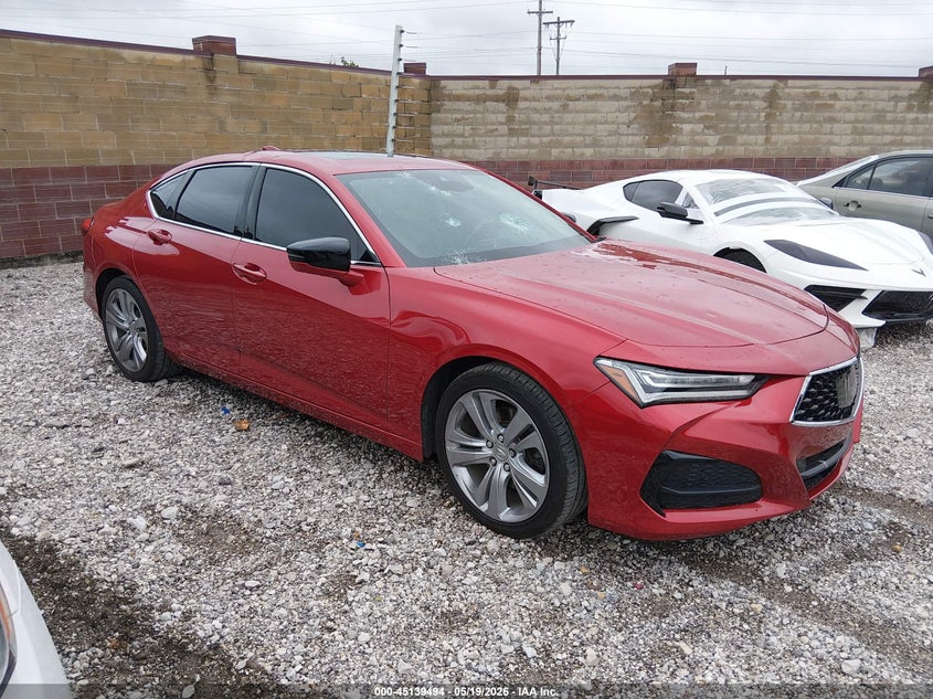 2021 Acura Tlx VIN 19UUB5F40MA002707 IAAI salvage auction — HAIL, Clear (Missouri), sold $13,300 on 2026-07-30 (photo 1)