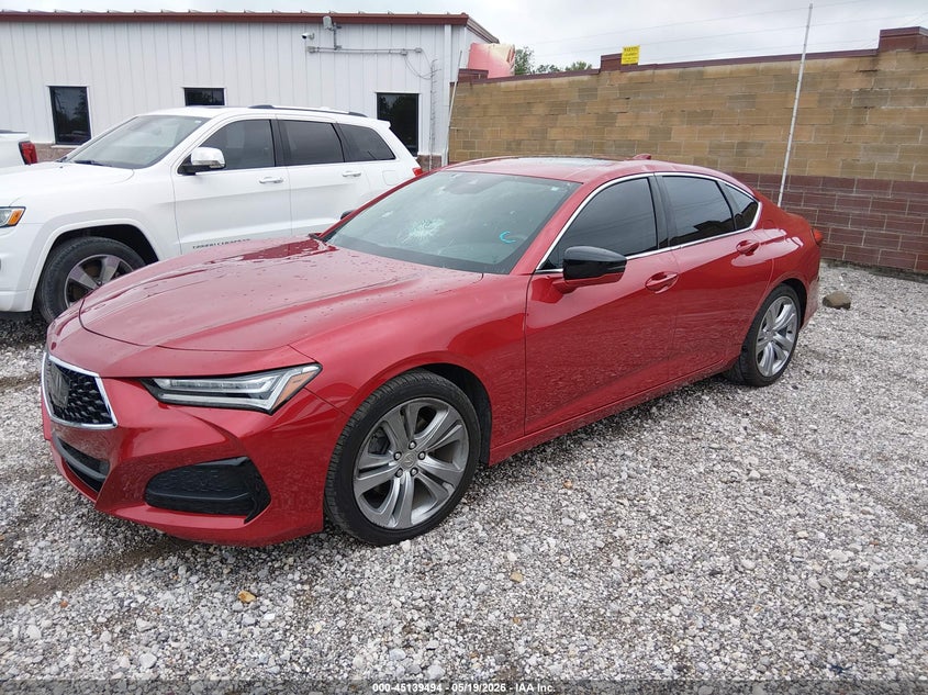 2021 Acura Tlx VIN 19UUB5F40MA002707 IAAI salvage auction — HAIL, Clear (Missouri), sold $13,300 on 2026-07-30 (photo 2)