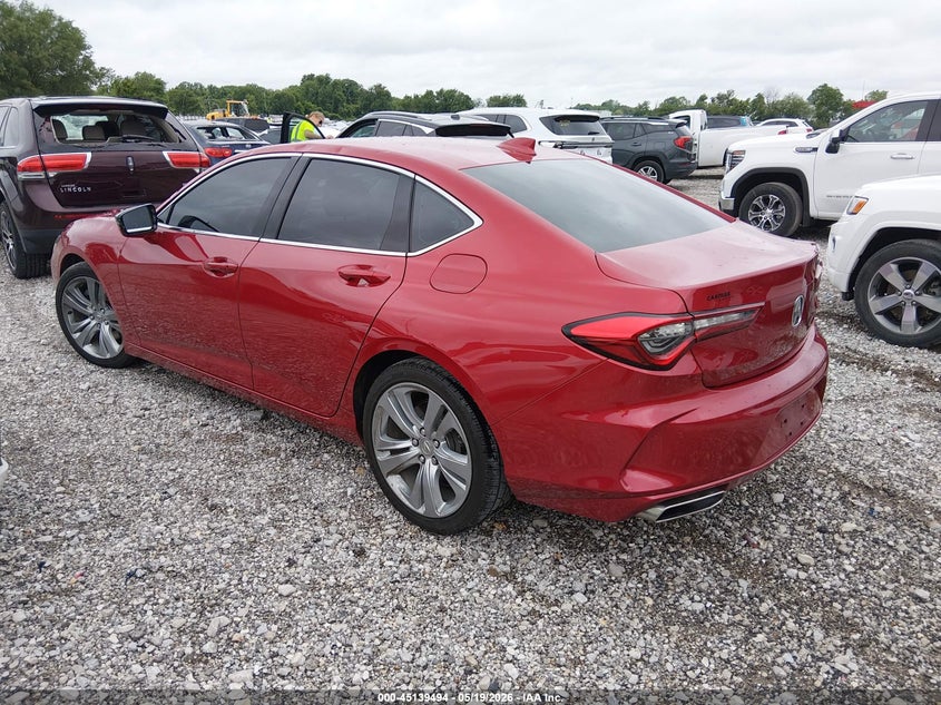 2021 Acura Tlx VIN 19UUB5F40MA002707 IAAI salvage auction — HAIL, Clear (Missouri), sold $13,300 on 2026-07-30 (photo 3)
