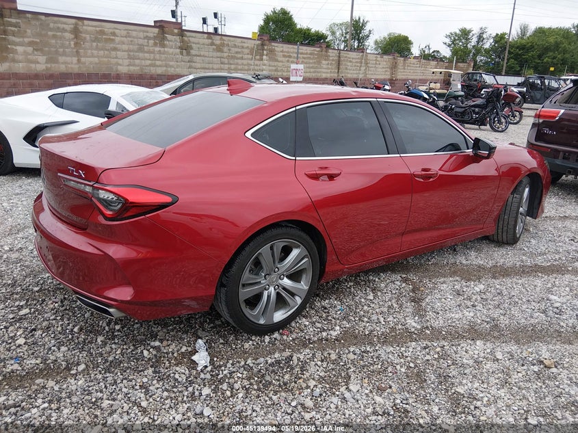 2021 Acura Tlx VIN 19UUB5F40MA002707 IAAI salvage auction — HAIL, Clear (Missouri), sold $13,300 on 2026-07-30 (photo 4)