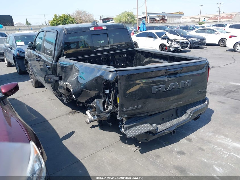2025 Ram 1500 VIN 1C6SRFJP8SN774961 IAAI salvage auction — LEFT REAR, Wait Title, sold $14,875 on 2026-09-02 (photo 3)