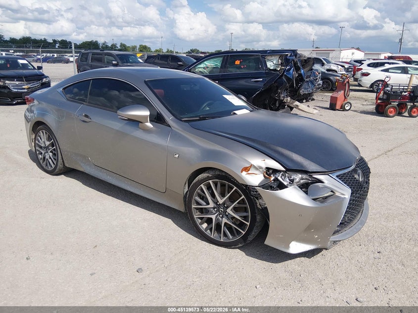 2015 Lexus Rc VIN JTHHE5BC1F5009938 IAAI salvage auction — FRONT END, Salvage (Louisiana), sold $2,450 on 2026-07-29 (photo 1)
