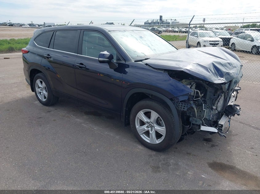 2023 Toyota Highlander VIN 5TDKDRAH7PS504655 IAAI salvage auction — FRONT END, Salvage (Minnesota), sold $9,300 on 2026-07-29 (photo 1)