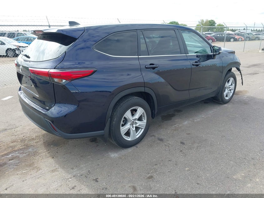 2023 Toyota Highlander VIN 5TDKDRAH7PS504655 IAAI salvage auction — FRONT END, Salvage (Minnesota), sold $9,300 on 2026-07-29 (photo 4)