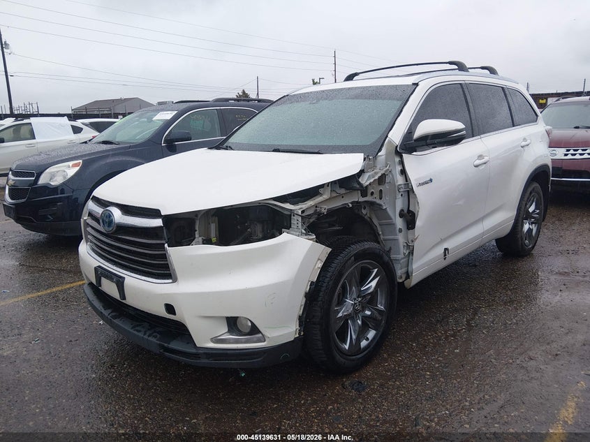 2015 Toyota Highlander VIN 5TDDCRFH7FS008161 IAAI salvage auction — LEFT FRONT, Salvage (Colorado), sold $6,300 on 2026-07-21 (photo 2)