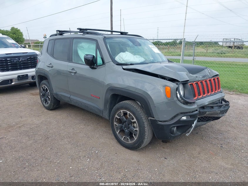 2023 Jeep Renegade VIN ZACNJDB11PPP56034 IAAI salvage auction — FRONT END, Salvage (Texas), sold $3,000 on 2026-07-21 (photo 1)