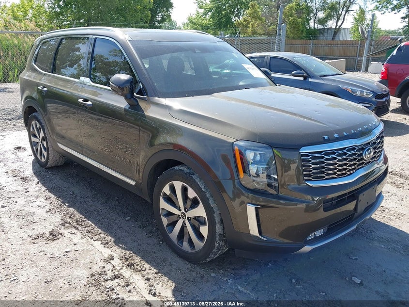 2021 Kia Telluride VIN 5XYP3DHC4MG113333 IAAI salvage auction — HAIL, Salvage Title, sold $6,600 on 2026-07-28 (photo 1)