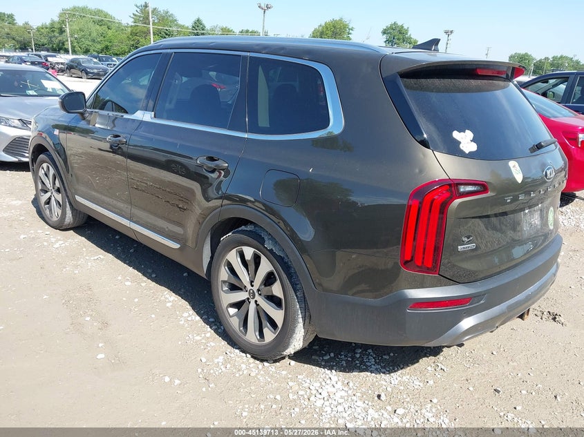 2021 Kia Telluride VIN 5XYP3DHC4MG113333 IAAI salvage auction — HAIL, Salvage Title, sold $6,600 on 2026-07-28 (photo 3)