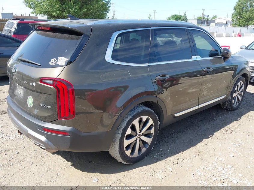 2021 Kia Telluride VIN 5XYP3DHC4MG113333 IAAI salvage auction — HAIL, Salvage Title, sold $6,600 on 2026-07-28 (photo 4)