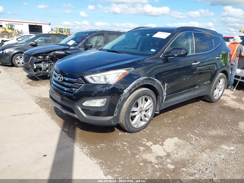 2013 Hyundai Santa fe VIN 5XYZU3LA9DG053247 IAAI salvage auction — LEFT FRONT, Salvage (Texas), sold $2,225 on 2026-07-21 (photo 2)