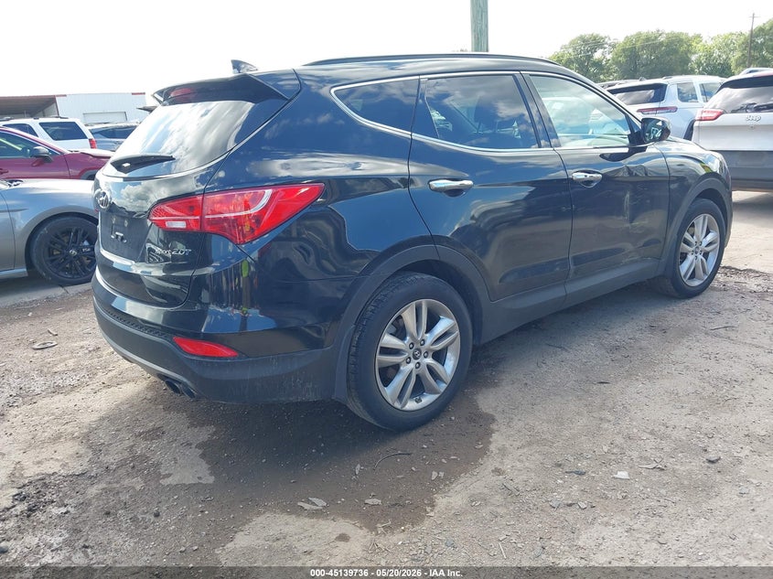 2013 Hyundai Santa fe VIN 5XYZU3LA9DG053247 IAAI salvage auction — LEFT FRONT, Salvage (Texas), sold $2,225 on 2026-07-21 (photo 4)