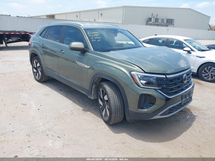 2026 Volkswagen Atlas cross sport VIN 1V2WC2CA9TC215928 IAAI salvage auction — LEFT FRONT, Enterprise Vehicles Clear Only (Texas), sold $19,150 on 2026-08-10 (photo 1)