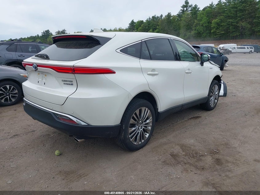 2021 Toyota Venza VIN JTEAAAAH6MJ059206 IAAI salvage auction — FRONT END, Salvage (Massachusetts), sold $13,600 on 2026-07-24 (photo 4)