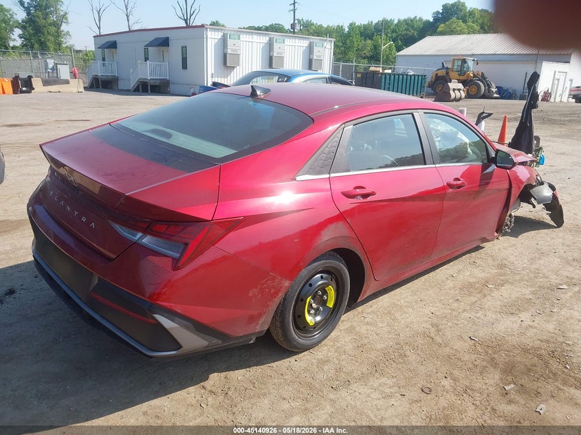 2025 Hyundai Elantra VIN KMHLS4DG6SU892932 IAAI salvage auction — FRONT END, Salvage - Greater Than 75% (Maryland), sold $4,800 on 2026-07-21 (photo 4)