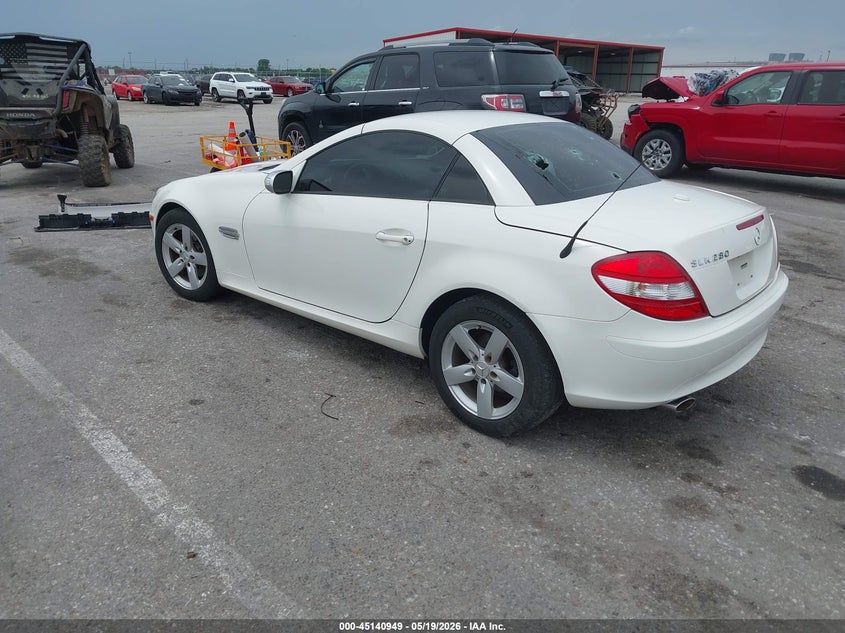 2007 Mercedes-benz Slk-class VIN WDBWK54F87F137497 IAAI salvage auction — HAIL, Salvage (Illinois), sold $1,500 on 2026-07-14 (photo 3)