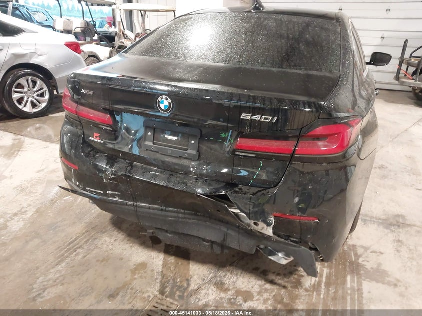 2022 BMW 5er VIN WBA73BJ08NWX57763 IAAI salvage auction — FRONT & REAR, Salvage (Illinois), sold $21,200 on 2026-08-22 (photo 6)