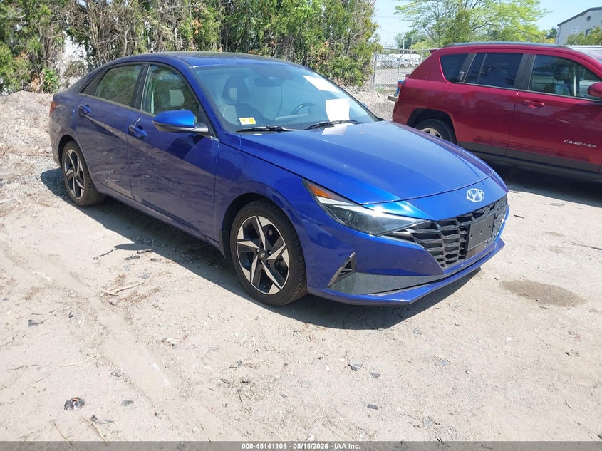 2023 Hyundai Elantra VIN KMHLN4AJ6PU086863 IAAI salvage auction — LEFT SIDE, Salvage (Rhode Island), sold $7,250 on 2026-07-07 (photo 1)