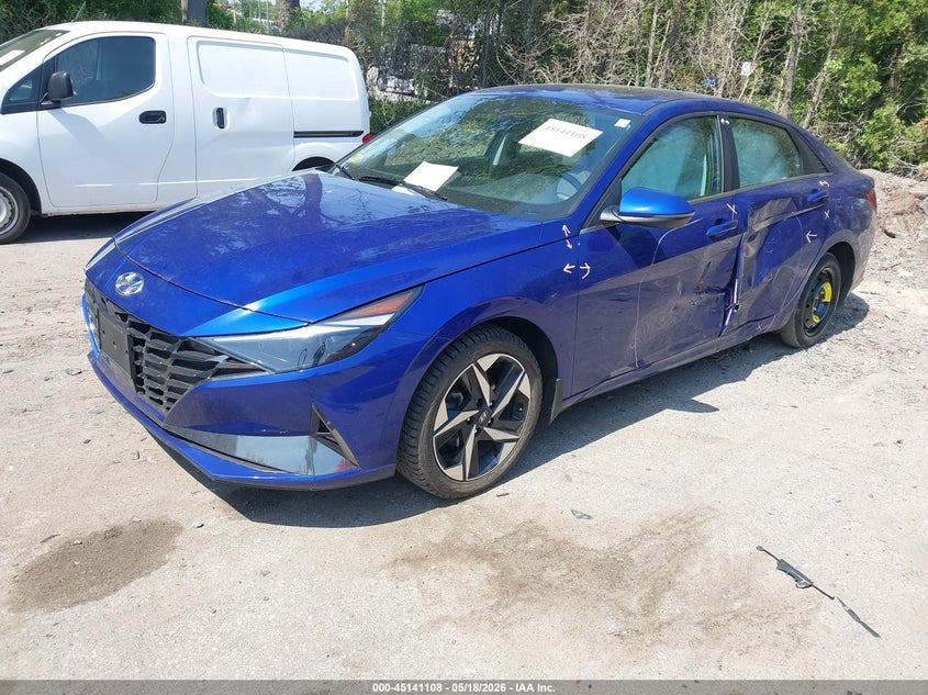 2023 Hyundai Elantra VIN KMHLN4AJ6PU086863 IAAI salvage auction — LEFT SIDE, Salvage (Rhode Island), sold $7,250 on 2026-07-07 (photo 2)
