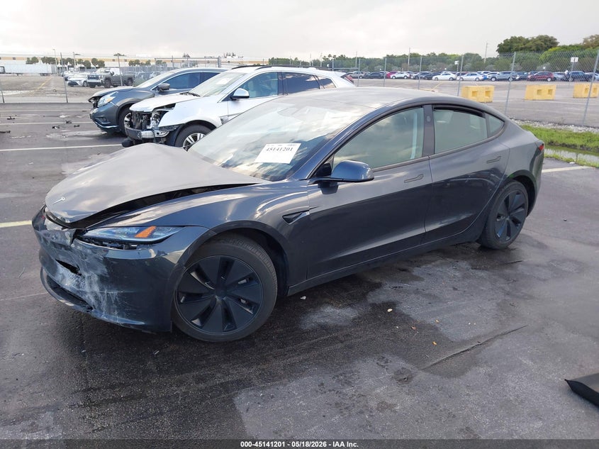 2024 Tesla Model 3 VIN 5YJ3E1EA0RF749238 IAAI salvage auction — LEFT FRONT, Rebuildable (Florida), sold $7,800 on 2026-07-09 (photo 2)