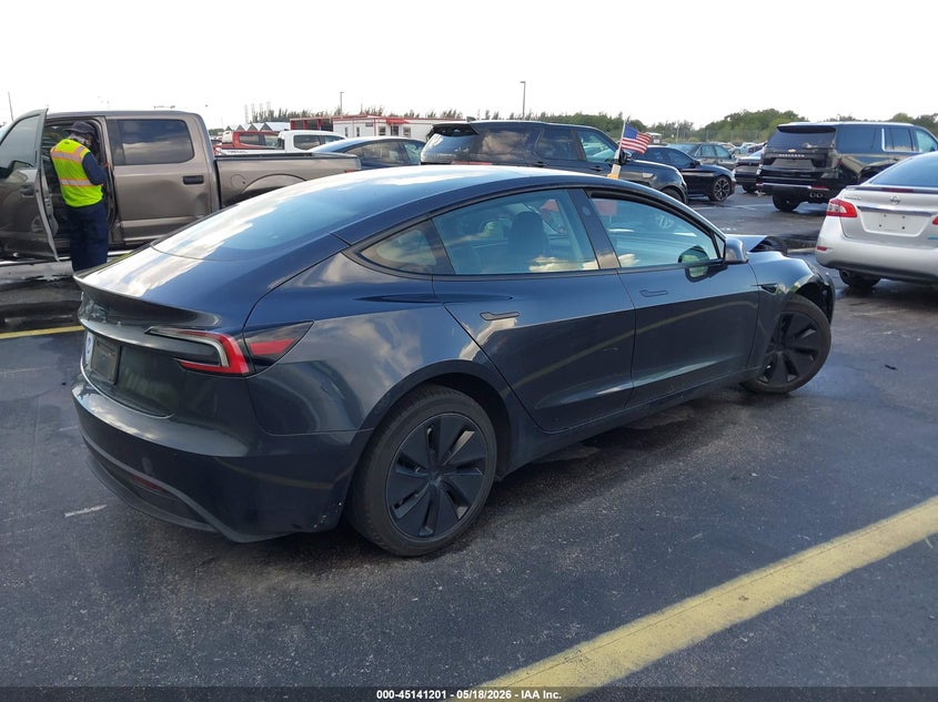2024 Tesla Model 3 VIN 5YJ3E1EA0RF749238 IAAI salvage auction — LEFT FRONT, Rebuildable (Florida), sold $7,800 on 2026-07-09 (photo 4)