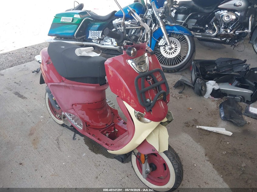2013 Genuine scooter co. Buddy VIN RFVPAC904D1001982 IAAI salvage auction — FRONT END, Salvage (Texas), sold $100 on 2026-07-17 (photo 1)