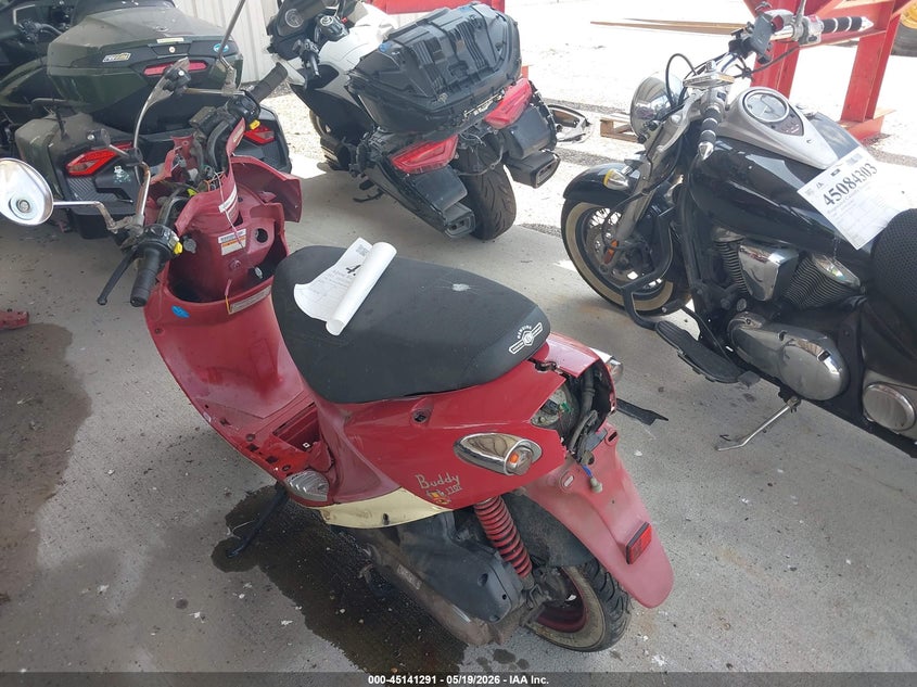 2013 Genuine scooter co. Buddy VIN RFVPAC904D1001982 IAAI salvage auction — FRONT END, Salvage (Texas), sold $100 on 2026-07-17 (photo 3)