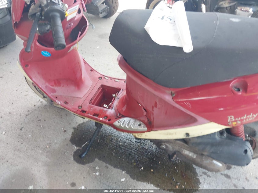 2013 Genuine scooter co. Buddy VIN RFVPAC904D1001982 IAAI salvage auction — FRONT END, Salvage (Texas), sold $100 on 2026-07-17 (photo 9)