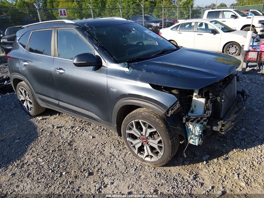 2021 Kia Seltos VIN KNDETCA21M7181492 IAAI salvage auction — FRONT END, Salvage (West Virginia), sold $1,300 on 2026-07-22 (photo 1)