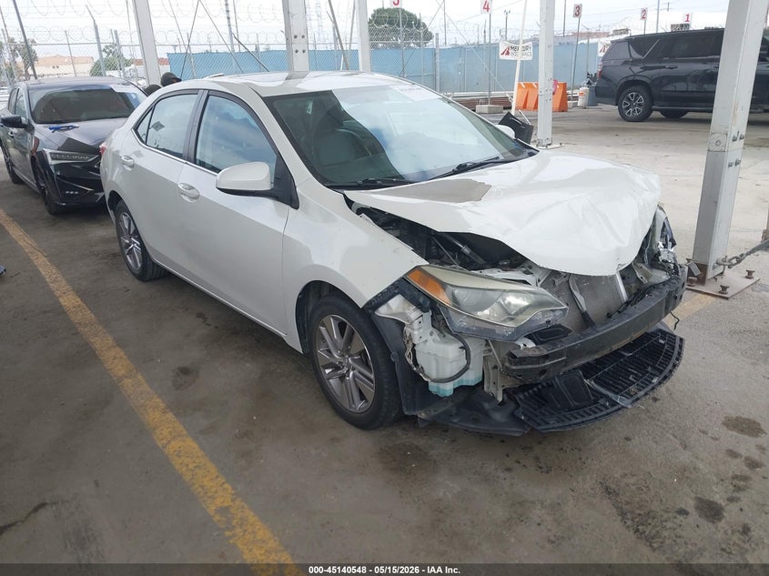 2014 Toyota Corolla VIN 5YFBPRHE4EP111477 IAAI salvage auction — LEFT FRONT, Salvage (California), sold $1,800 on 2026-07-12 (photo 1)
