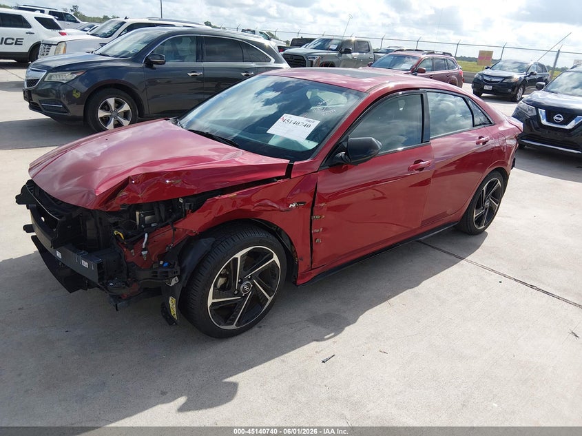2023 Hyundai Elantra VIN KMHLR4AF3PU464816 IAAI salvage auction — FRONT END, Salvage Title, sold $3,700 on 2026-07-17 (photo 2)