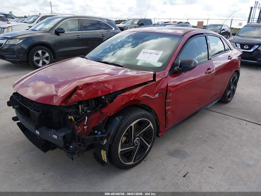 2023 Hyundai Elantra VIN KMHLR4AF3PU464816 IAAI salvage auction — FRONT END, Salvage Title, sold $3,700 on 2026-07-17 (photo 6)
