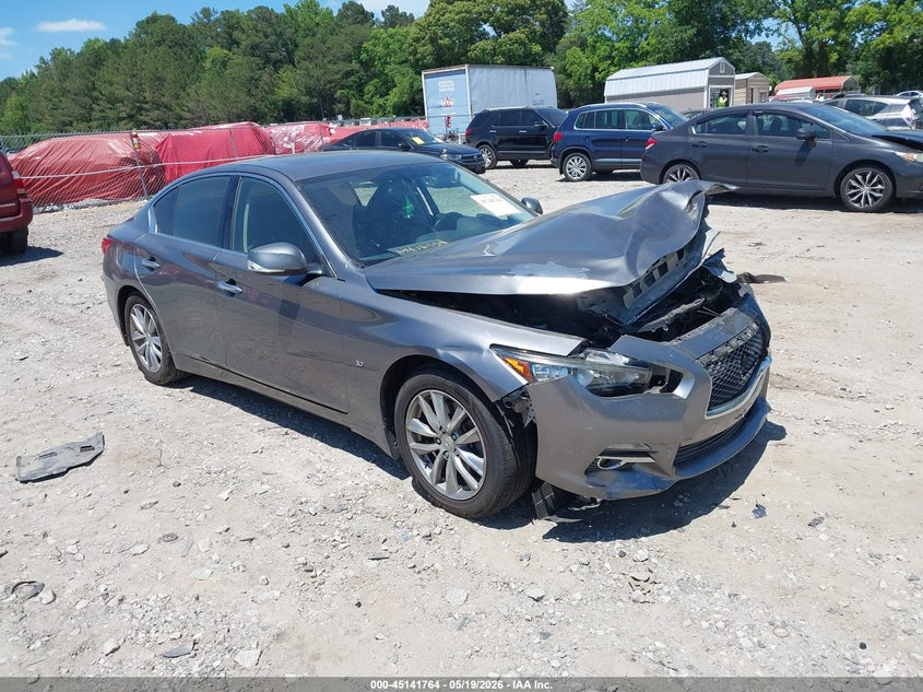 2014 Infiniti Q50 VIN JN1BV7AR9EM701669 IAAI salvage auction — FRONT END, Salvage (Georgia), sold $650 on 2026-07-17 (photo 1)