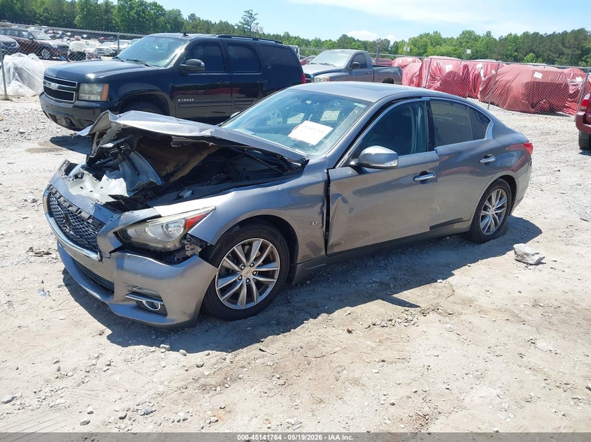2014 Infiniti Q50 VIN JN1BV7AR9EM701669 IAAI salvage auction — FRONT END, Salvage (Georgia), sold $650 on 2026-07-17 (photo 2)