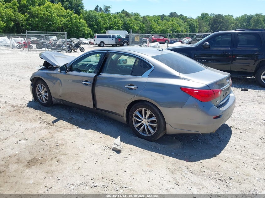 2014 Infiniti Q50 VIN JN1BV7AR9EM701669 IAAI salvage auction — FRONT END, Salvage (Georgia), sold $650 on 2026-07-17 (photo 3)