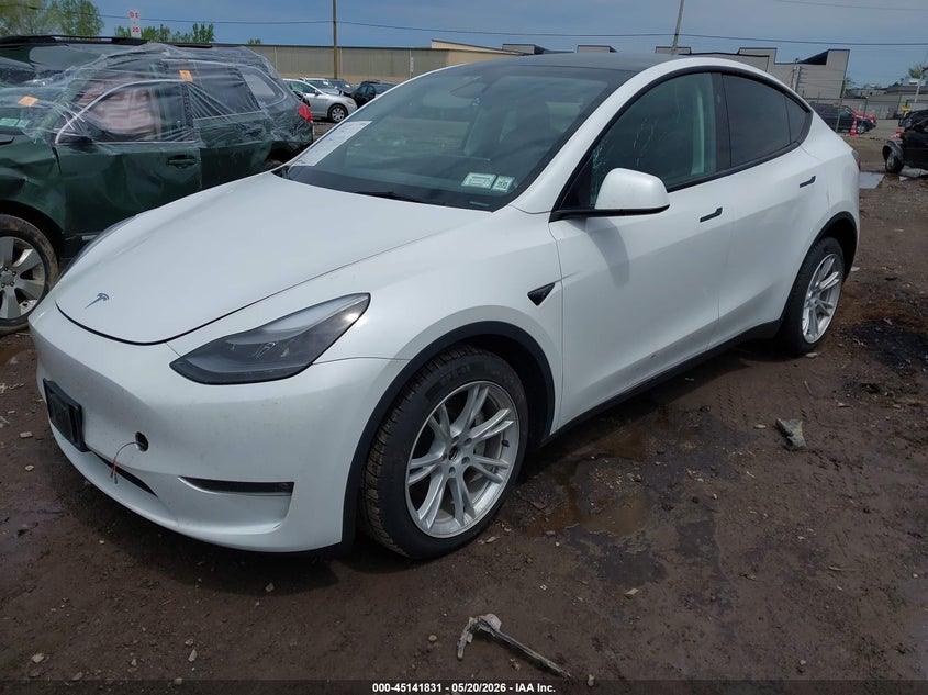 2023 Tesla Model y VIN 7SAYGDEE3PF851170 IAAI salvage auction — LEFT SIDE, Mv-907A (New York), sold $25 on 2026-07-23 (photo 2)