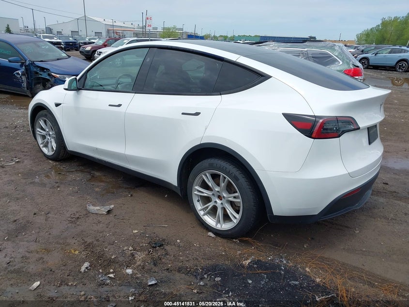2023 Tesla Model y VIN 7SAYGDEE3PF851170 IAAI salvage auction — LEFT SIDE, Mv-907A (New York), sold $25 on 2026-07-23 (photo 3)