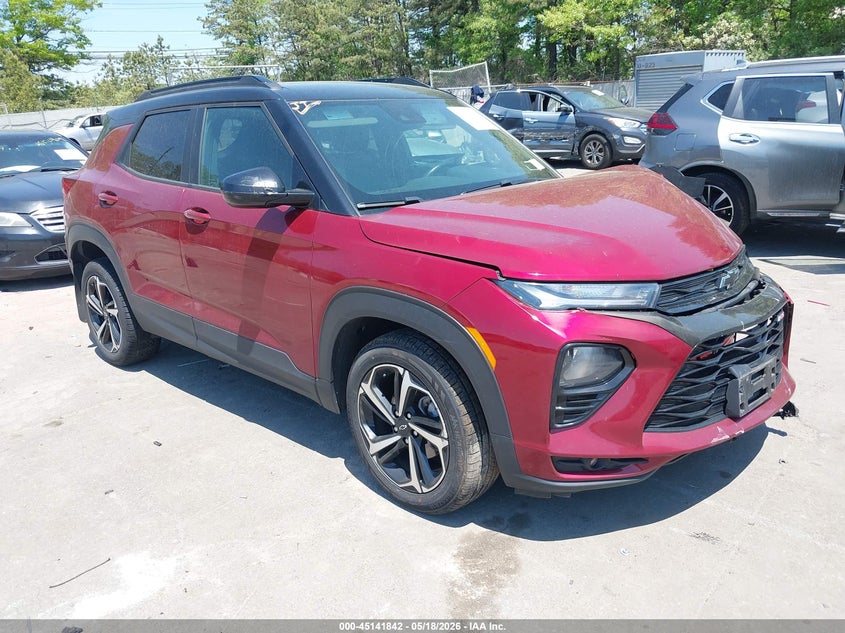 2022 Chevrolet Trailblazer VIN KL79MUSL3NB052693 IAAI salvage auction — LEFT SIDE, Mv-907A (New York), sold $2,150 on 2026-07-14 (photo 1)