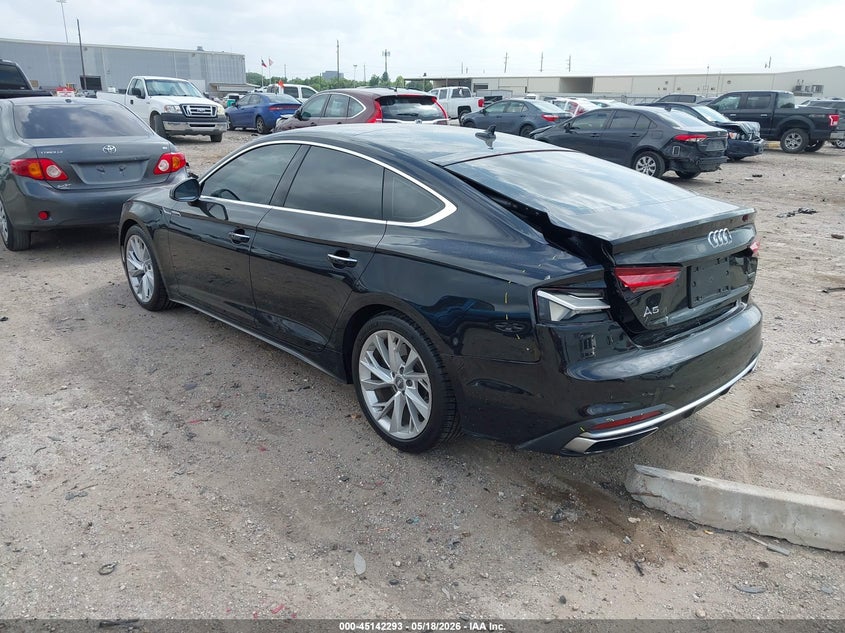 2020 Audi A5 VIN WAUANCF51LA004144 IAAI salvage auction — REAR END, Original (Texas), sold $9,600 on 2026-07-30 (photo 3)