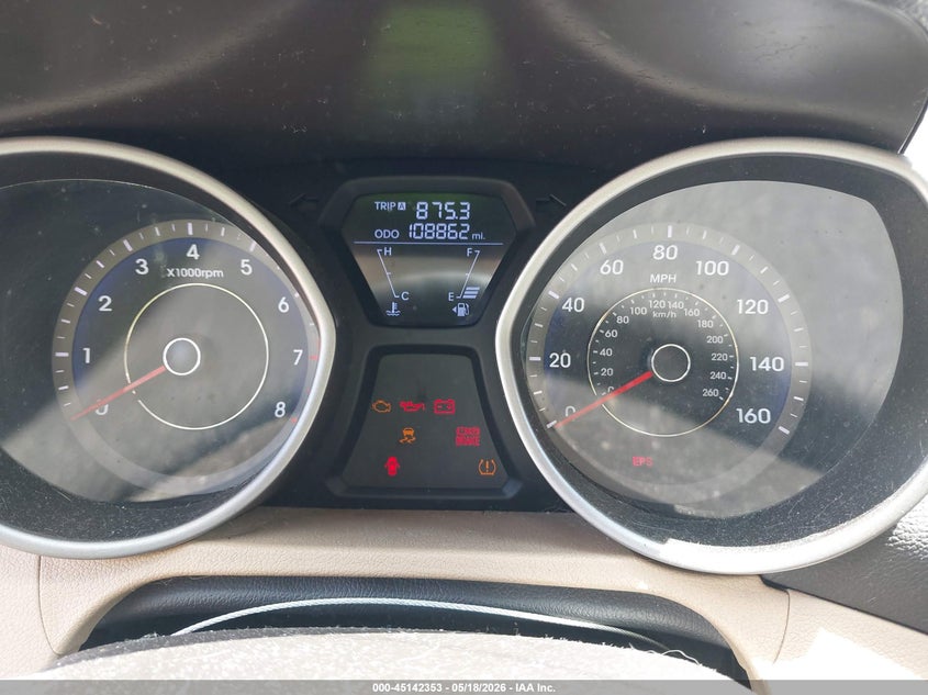 2011 Hyundai Elantra VIN KMHDH4AE1BU087913 IAAI salvage auction — NORMAL WEAR, Salvage (Texas), sold $375 on 2026-07-27 (photo 7)