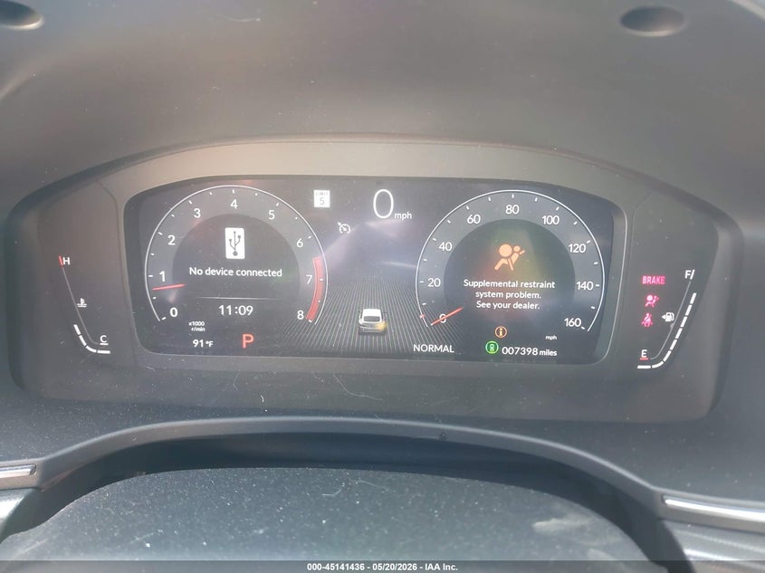 2025 Acura Integra VIN 19UDE4H37SA019104 IAAI salvage auction — FRONT END, Salvage (North Carolina), sold $10,650 on 2026-08-17 (photo 7)