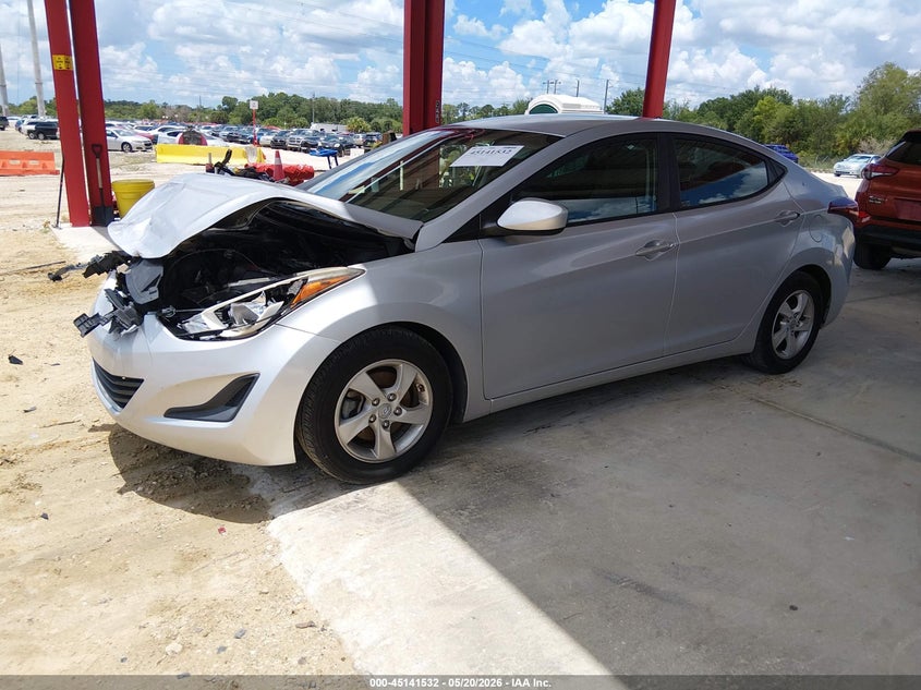 2015 Hyundai Elantra VIN KMHDH4AE5FU328846 IAAI salvage auction — FRONT END, Rebuildable (Florida), sold $825 on 2026-07-14 (photo 2)
