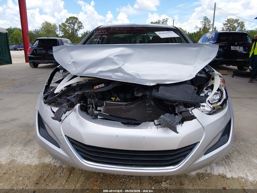 2015 Hyundai Elantra VIN KMHDH4AE5FU328846 IAAI salvage auction — FRONT END, Rebuildable (Florida), sold $825 on 2026-07-14 (photo 6)