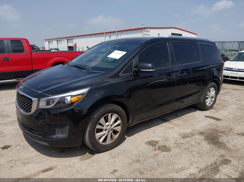 2016 Kia SEDONA VIN KNDMB5C1XG6160424 IAAI salvage auction — THEFT, Salvage (Kansas), sold $1,550 on 2026-07-17 (photo 2)